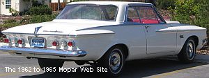 1962 Plymouth Fury passenger's side rear