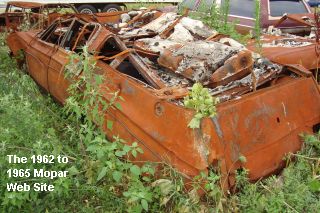 1963 Plymouth Savoy burned passenger rear side