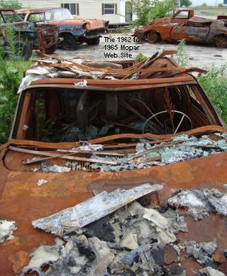 Burned 1963 Plymouth Fury wagon
